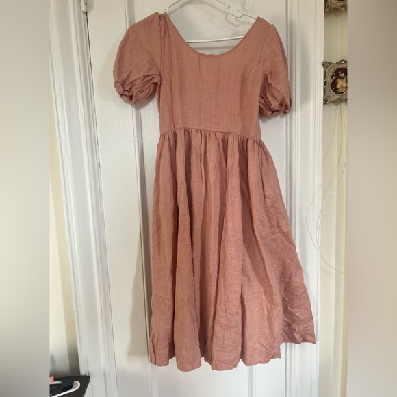 Of her own kind linen Maeve dress in pink size xs - Picture 9 of 10